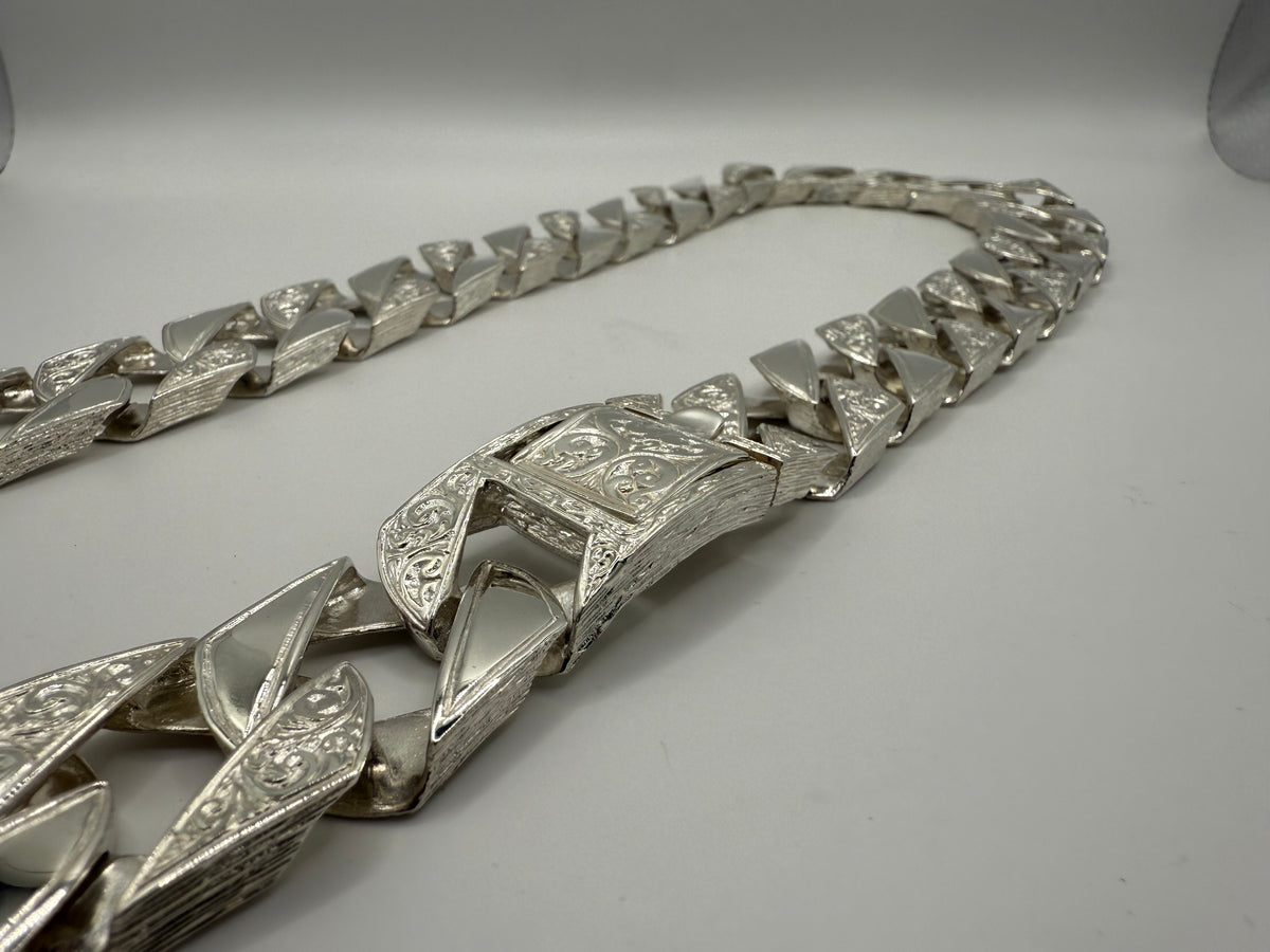 Silver 20mm Mens Chaps Chain