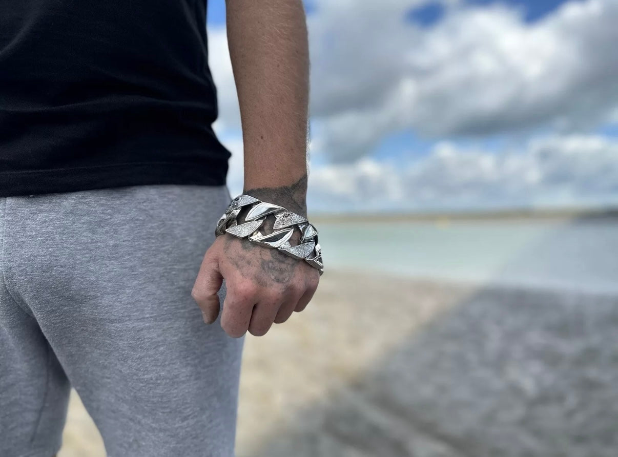Sterling Silver 38MM Chaps Bracelet