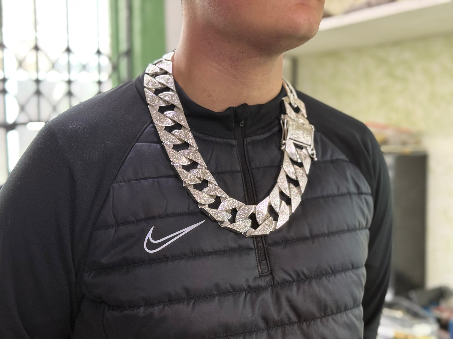 Silver Chaps Chain Gents Men’s - 37mm