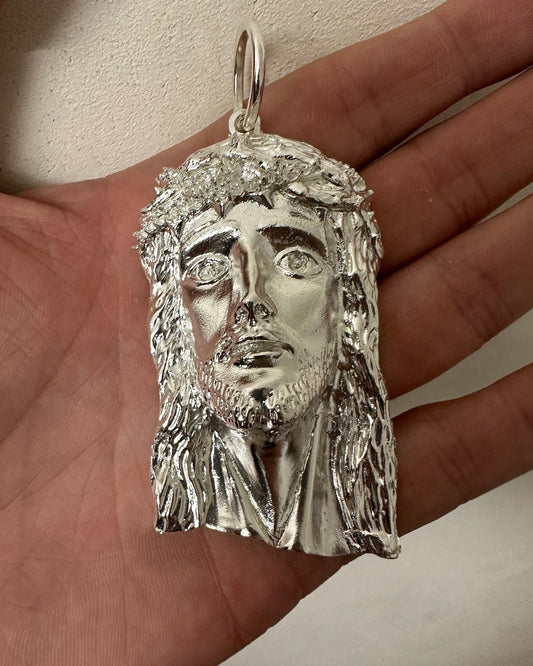 Silver Jesus Pendant