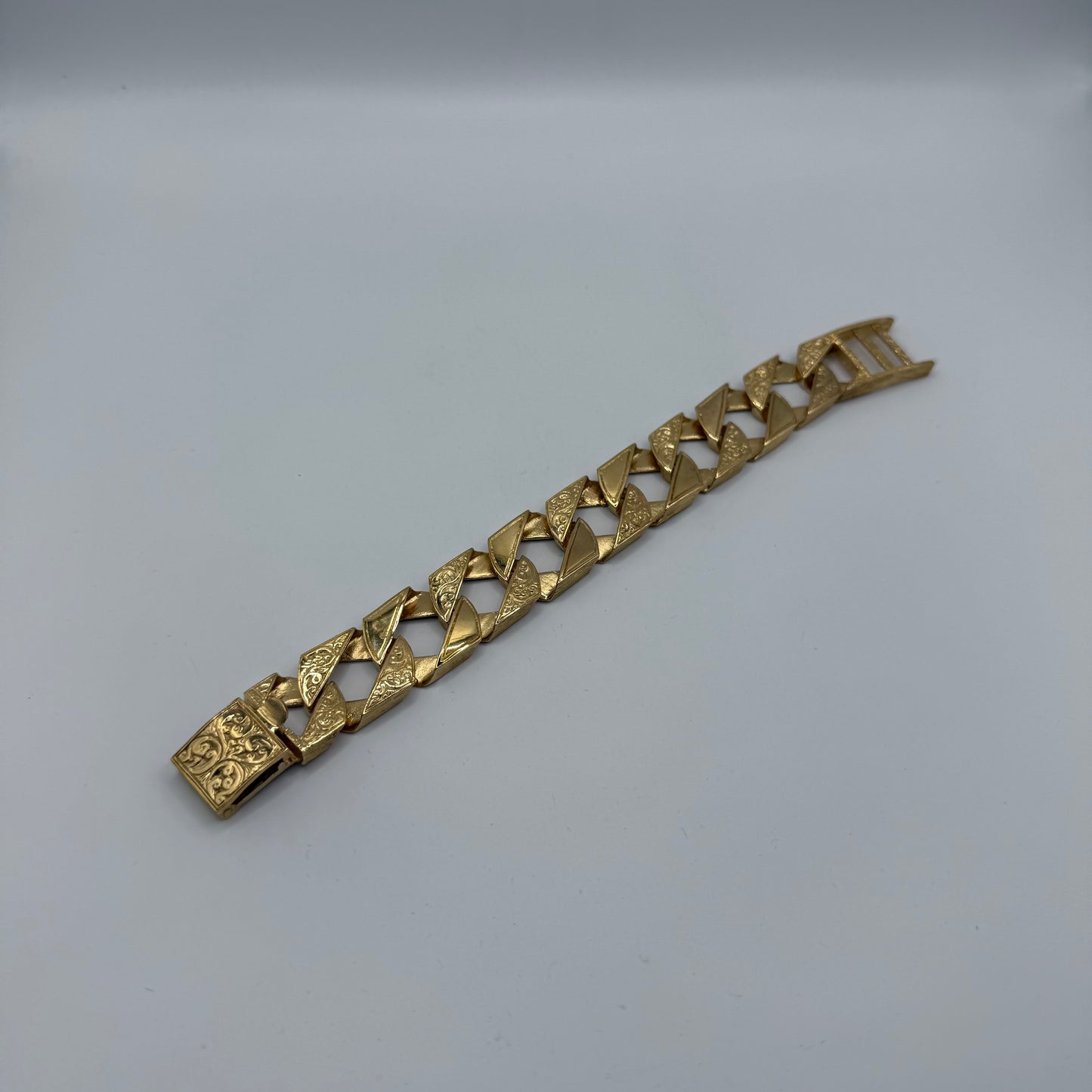 9ct Gold On Silver Chaps Bracelet - 22mm