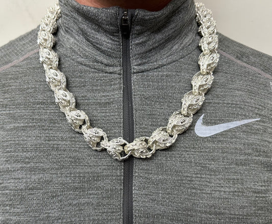 Silver Pitbull Tulip Chain - 21mm