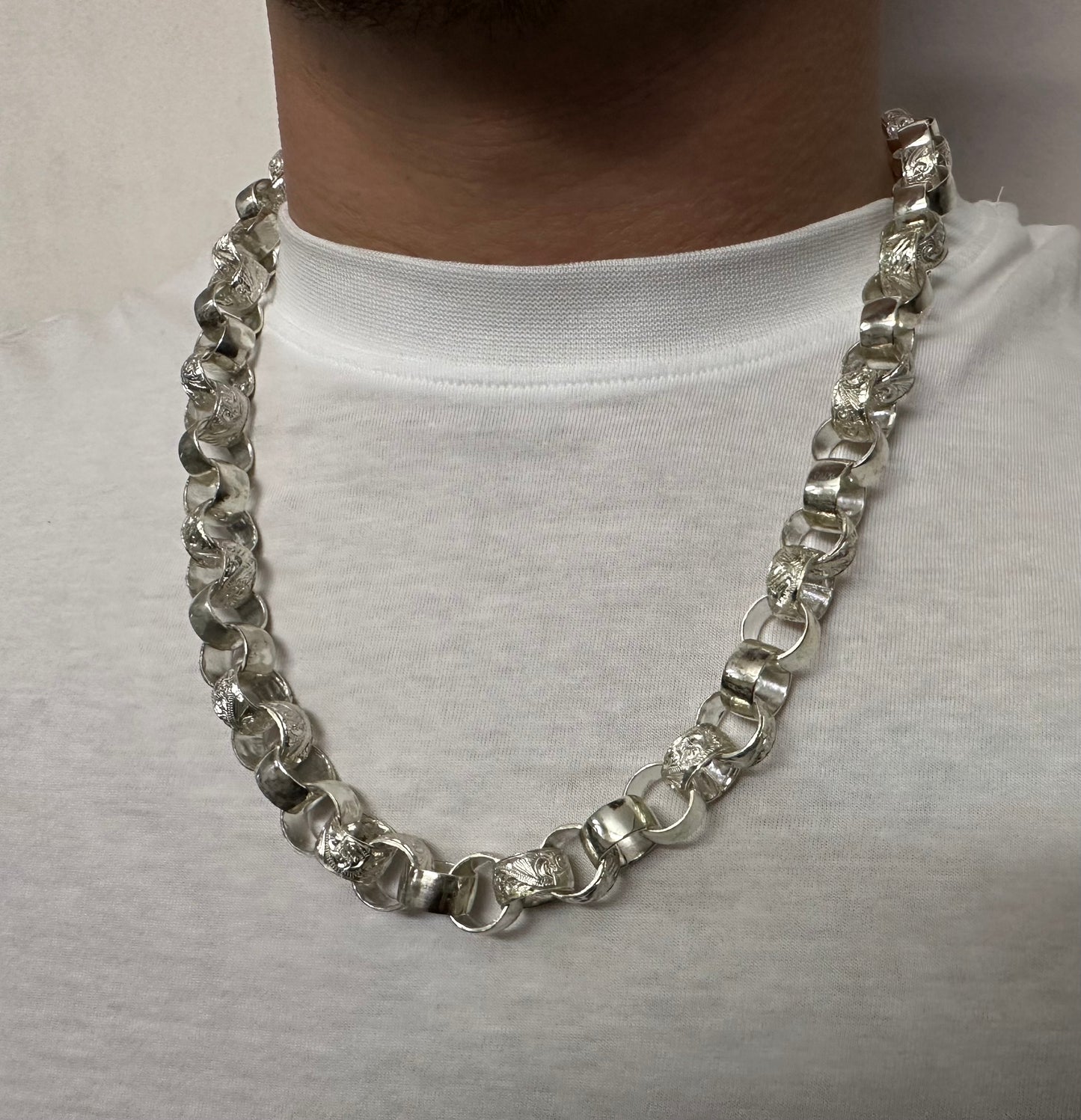 Silver Belcher Chain - 13mm