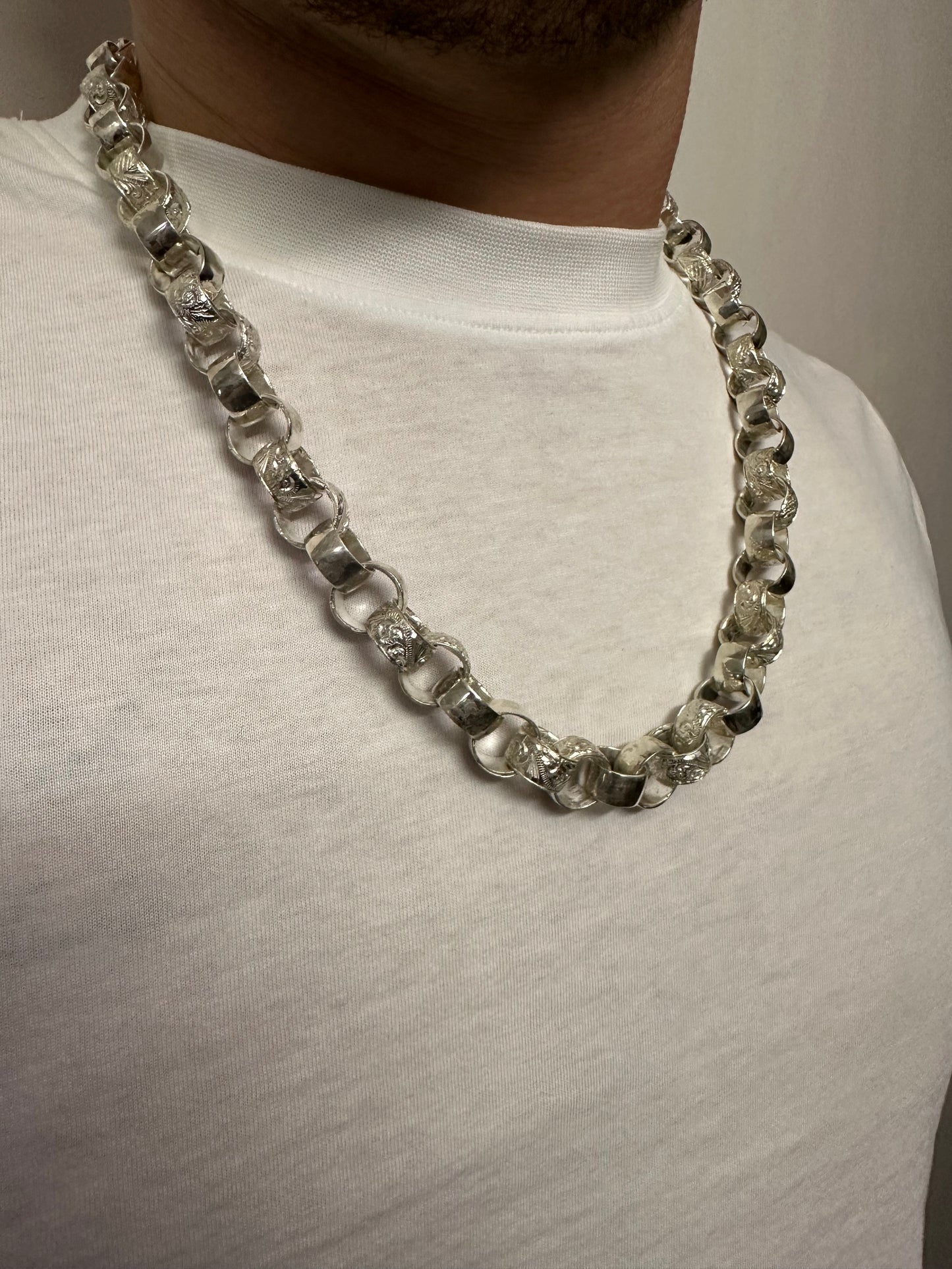 Silver Belcher Chain - 13mm