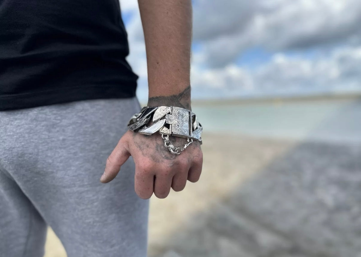 Sterling Silver 38MM Chaps Bracelet