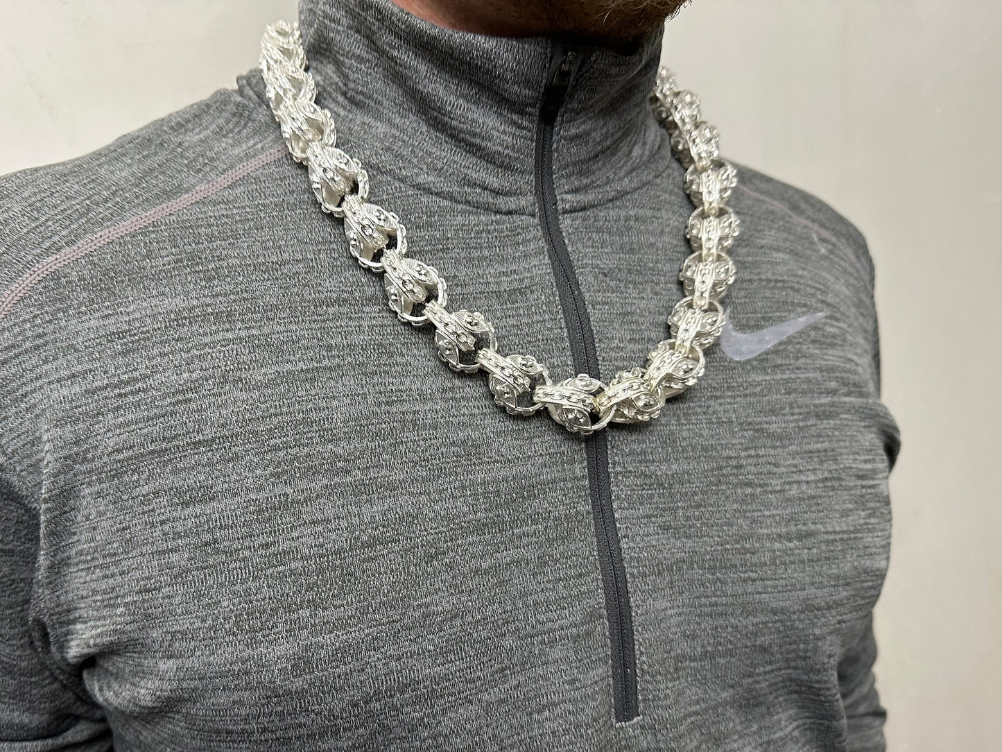 Silver Pitbull Tulip Chain - 21mm