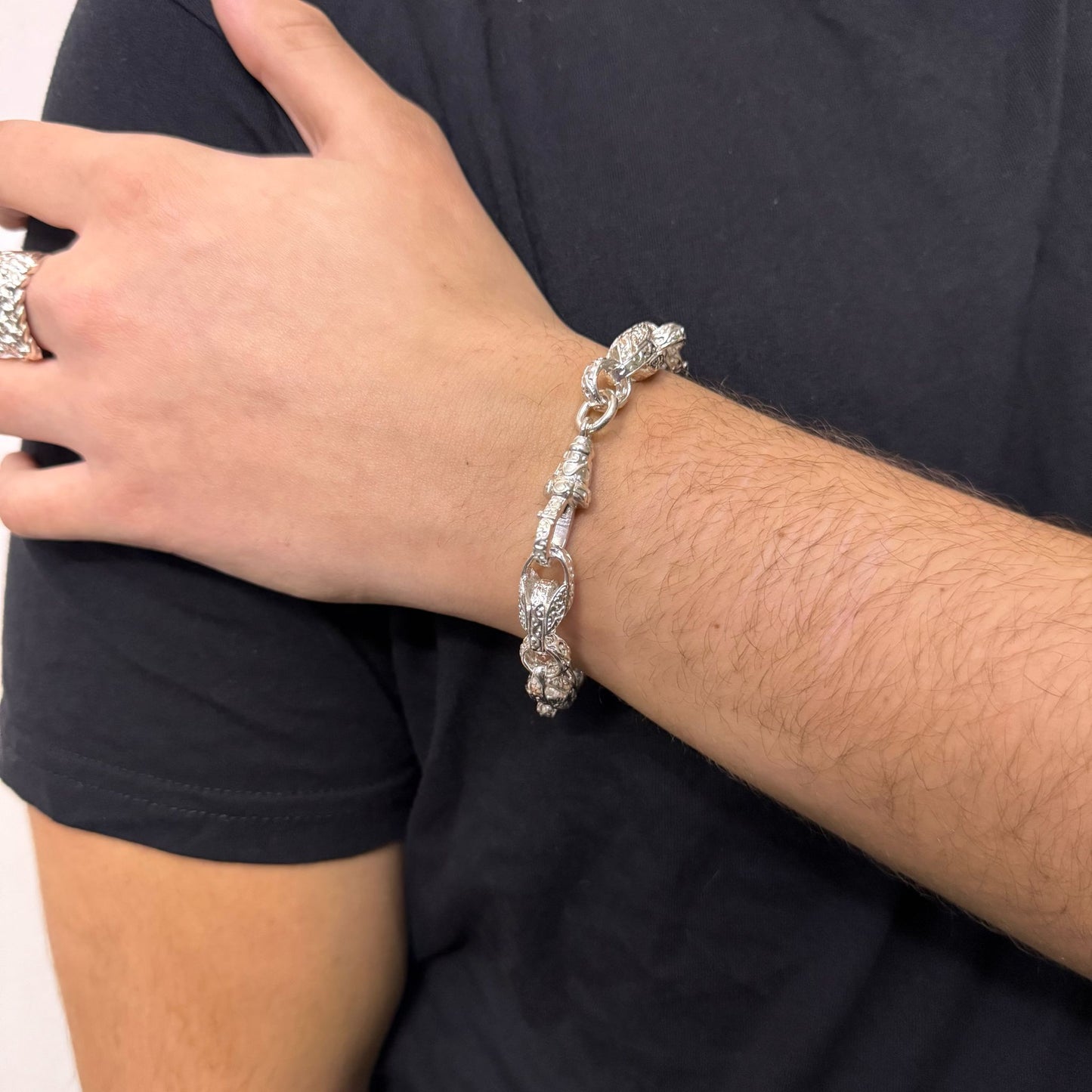 Silver Tulip Belcher Bracelet