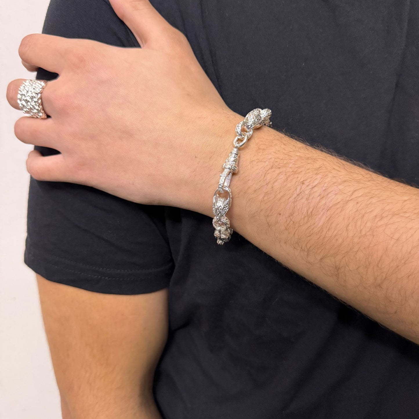 Silver Tulip Belcher Bracelet