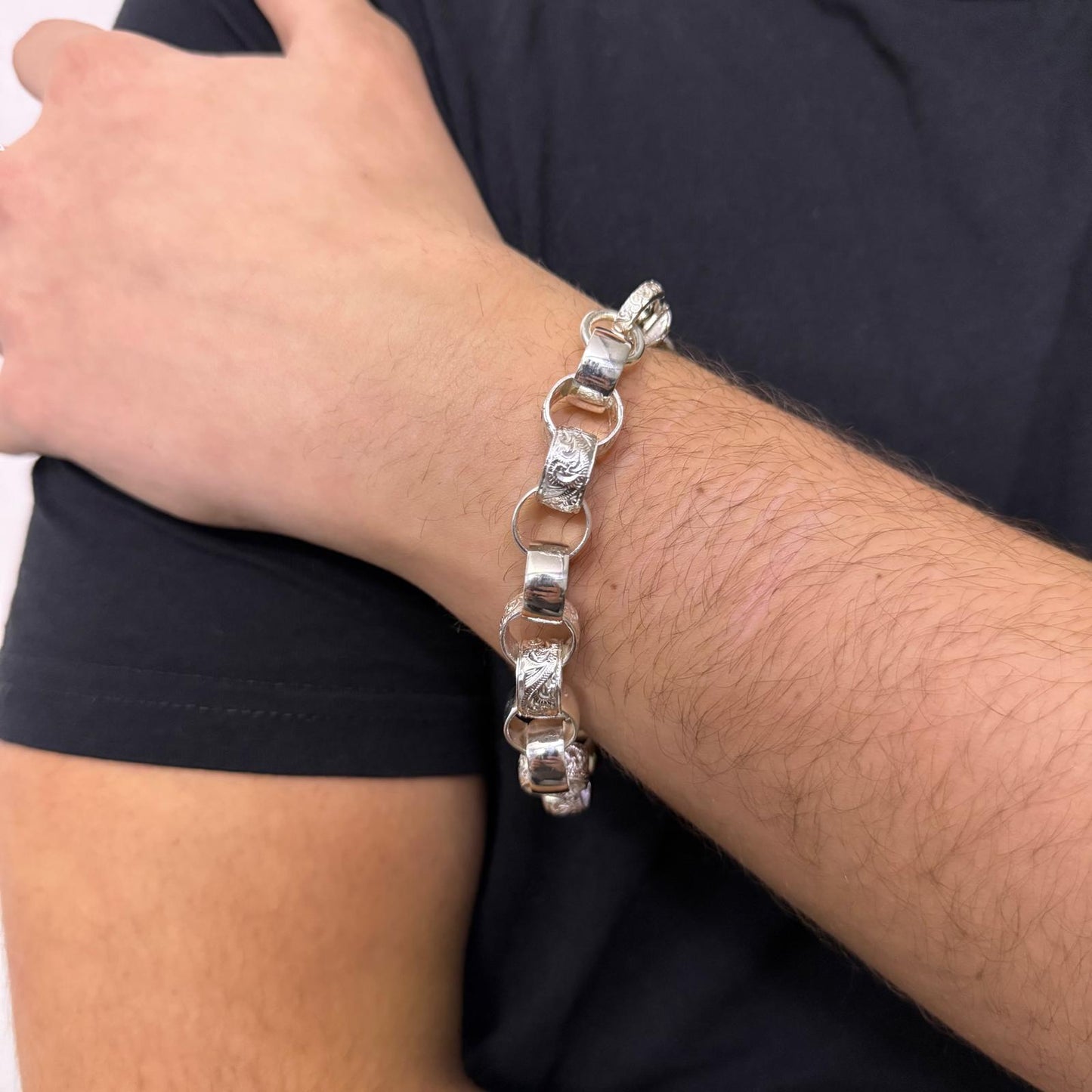 Silver Belcher Bracelet - 13mm