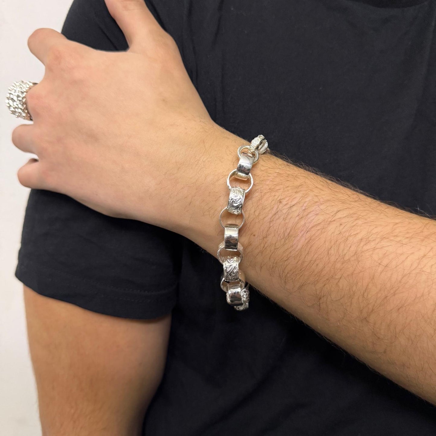 Silver Belcher Bracelet - 13mm