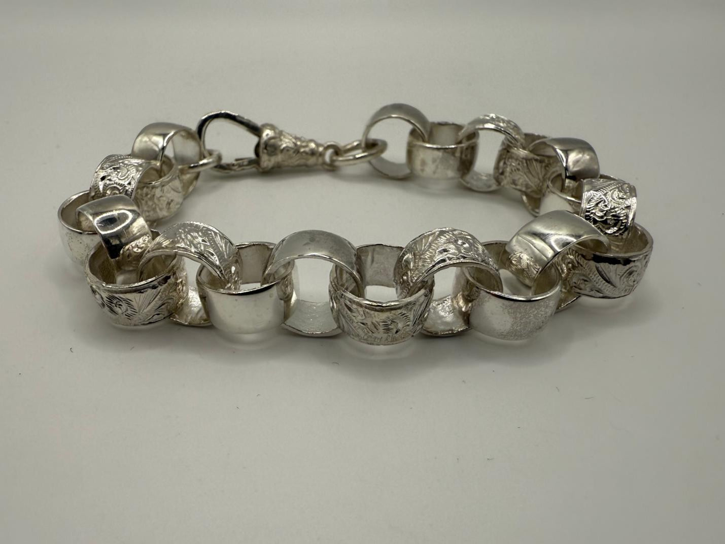 Silver Belcher Bracelet - 13mm