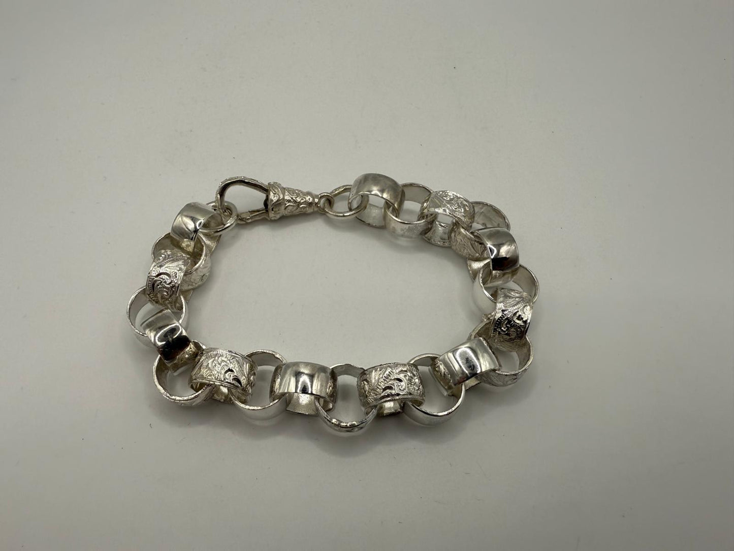 Silver Belcher Bracelet - 13mm