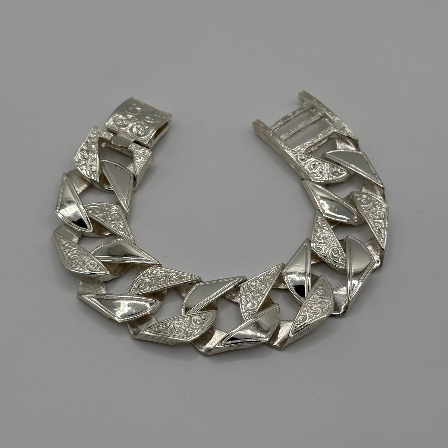 Silver Chaps Curb Bracelet - 25mm