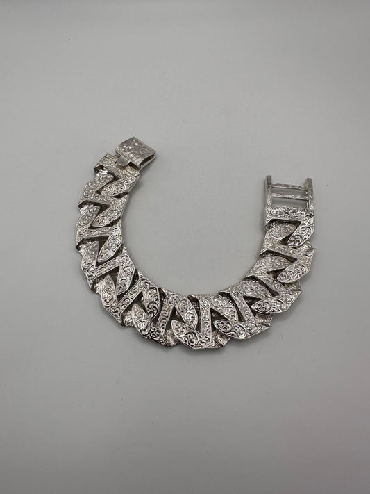 Silver Chaps Curb Bracelet