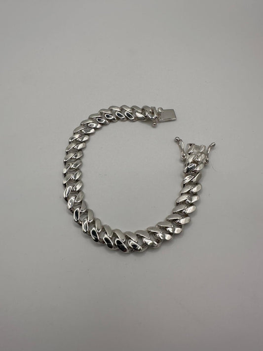Silver Cuban Bracelets - 12mm