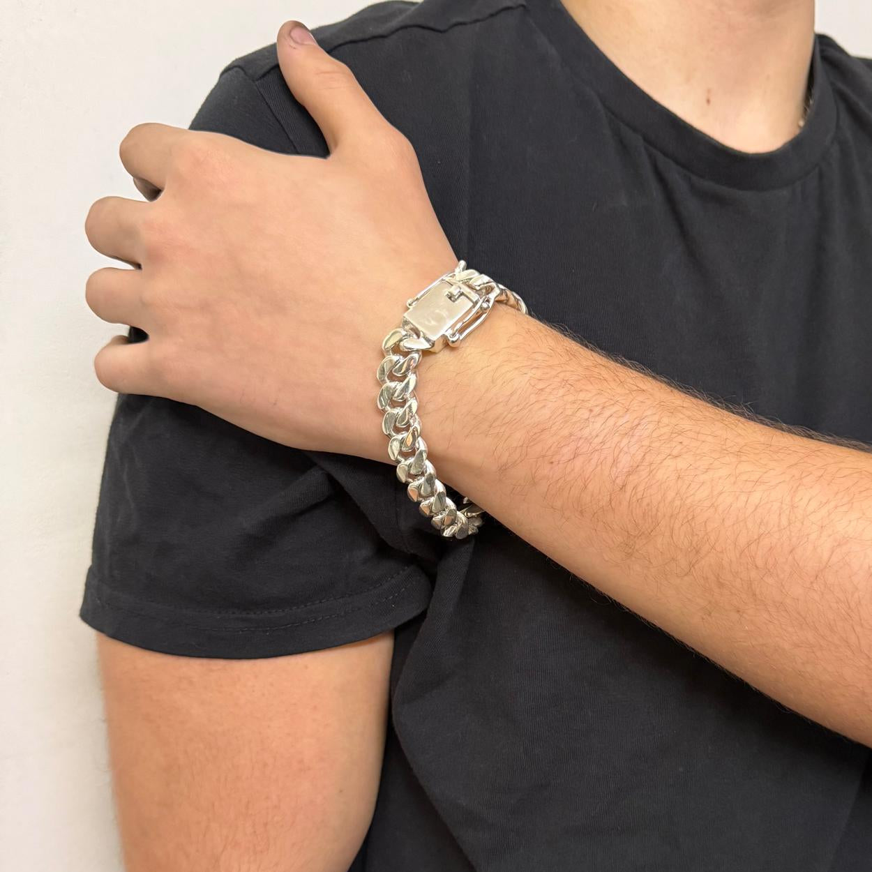 Silver Cuban Bracelet - 13.5mm