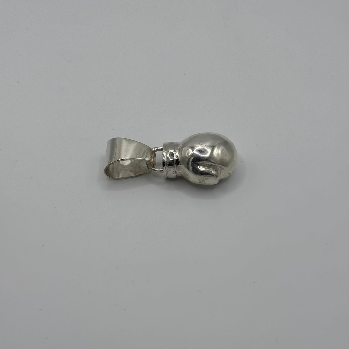 Silver Boxing Glove Pendant - Large Bail