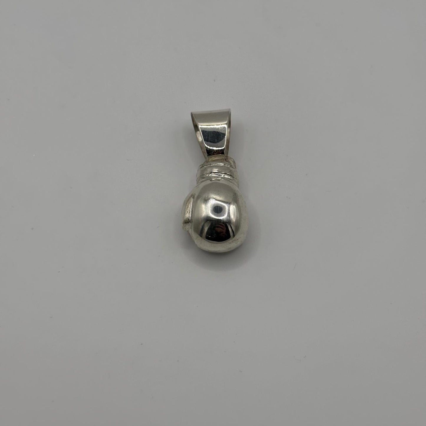 Silver Boxing Glove Pendant - Large Bail