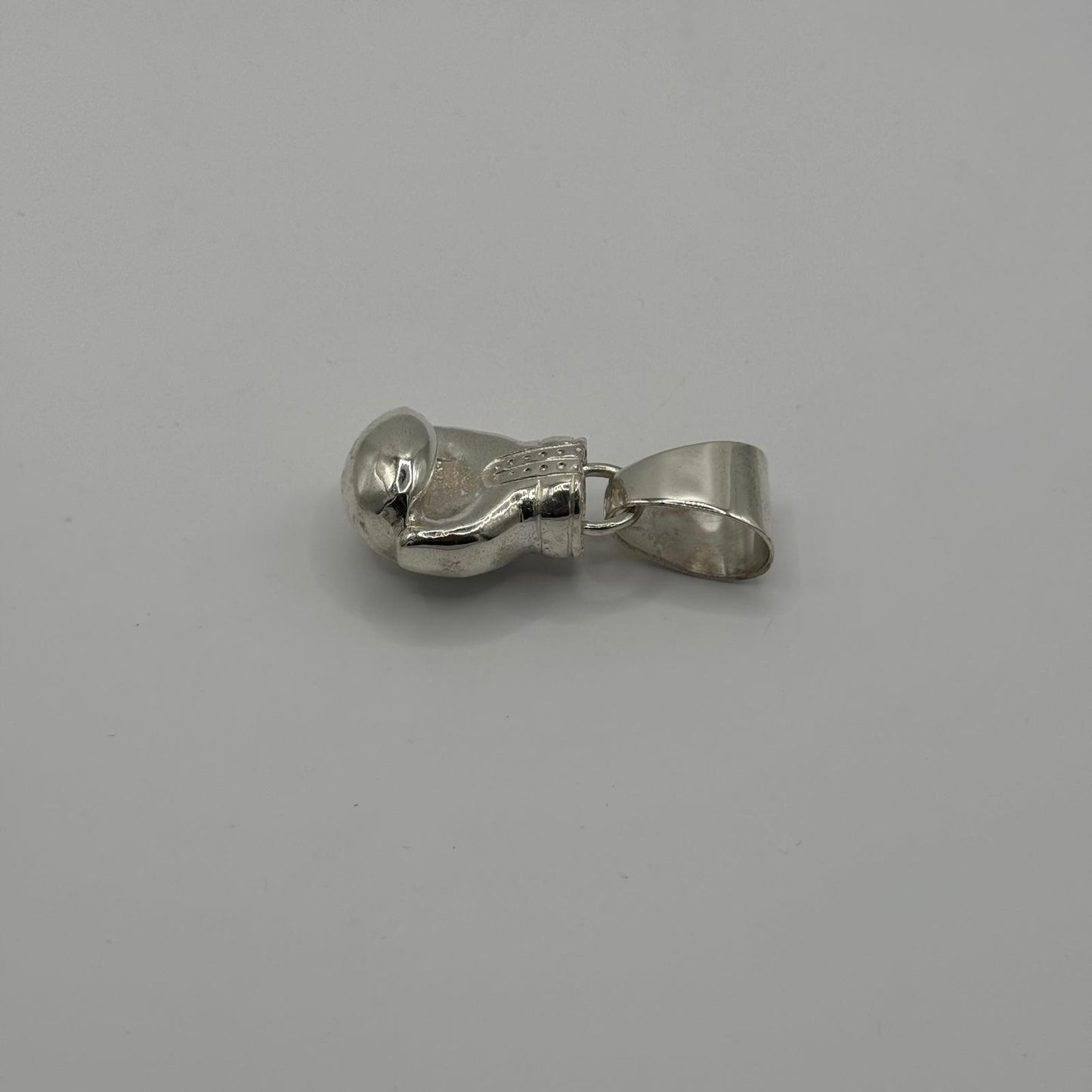 Silver Boxing Glove Pendant - Large Bail