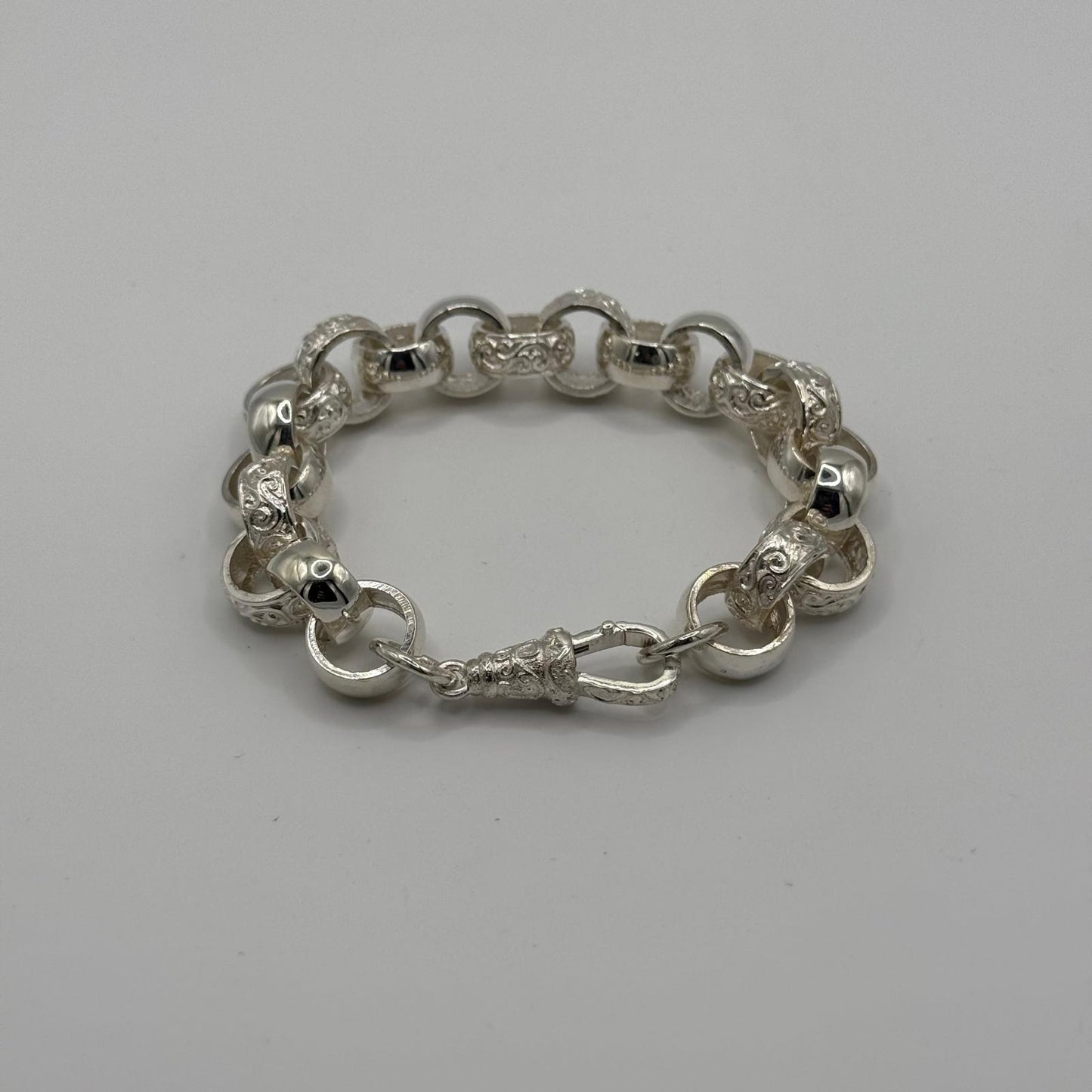Silver Belcher Bracelet - 15mm