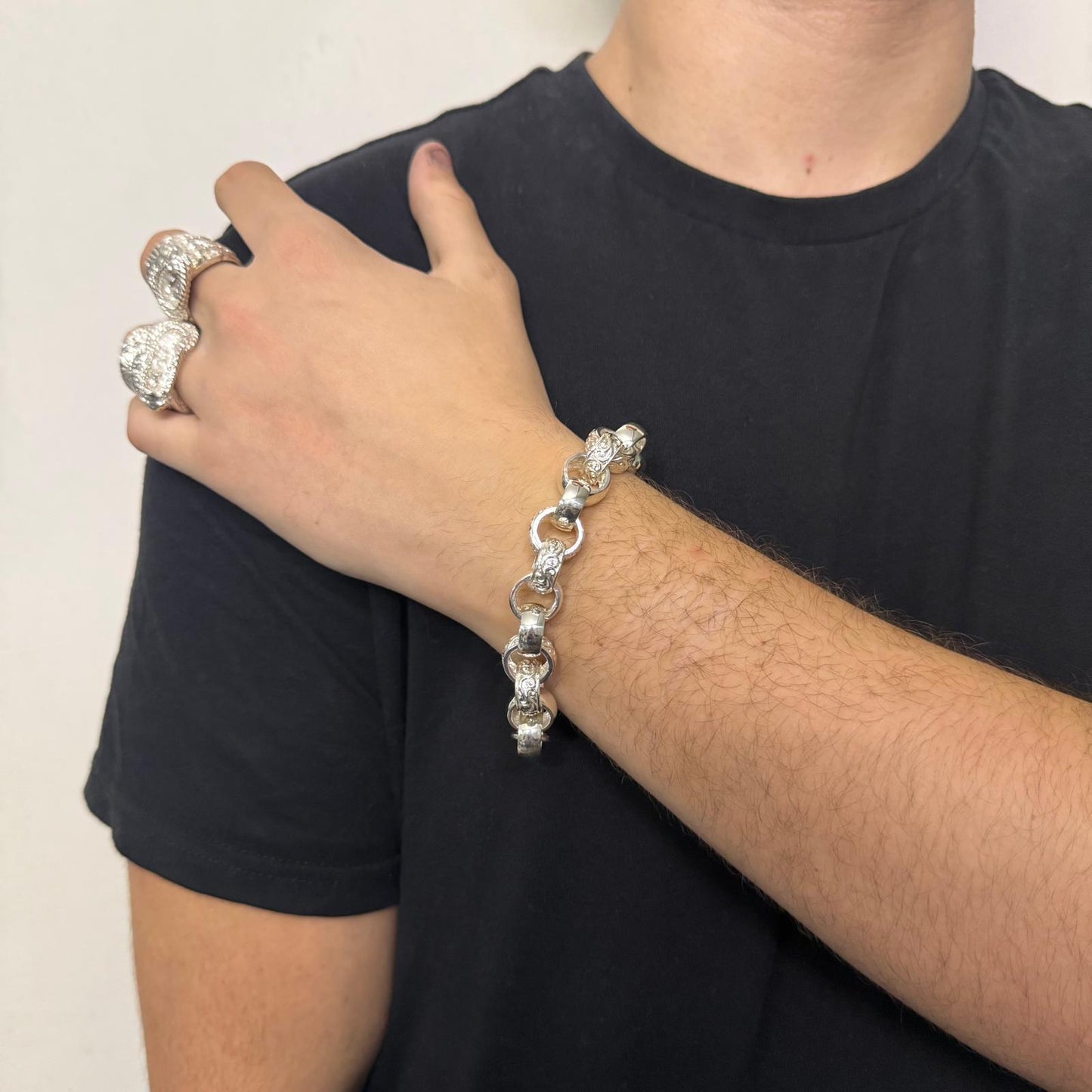 Silver Belcher Bracelet - 15mm