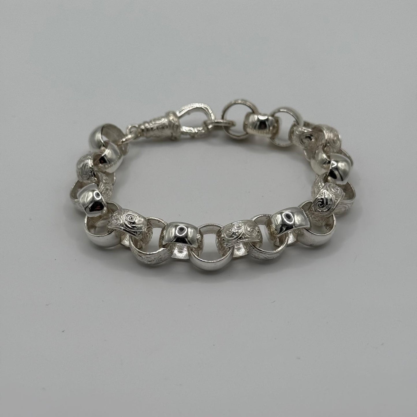 Silver Belcher Bracelet - 13mm