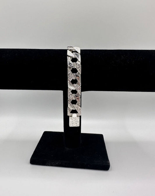 Silver Chaps Curb Bracelet 14.5mm