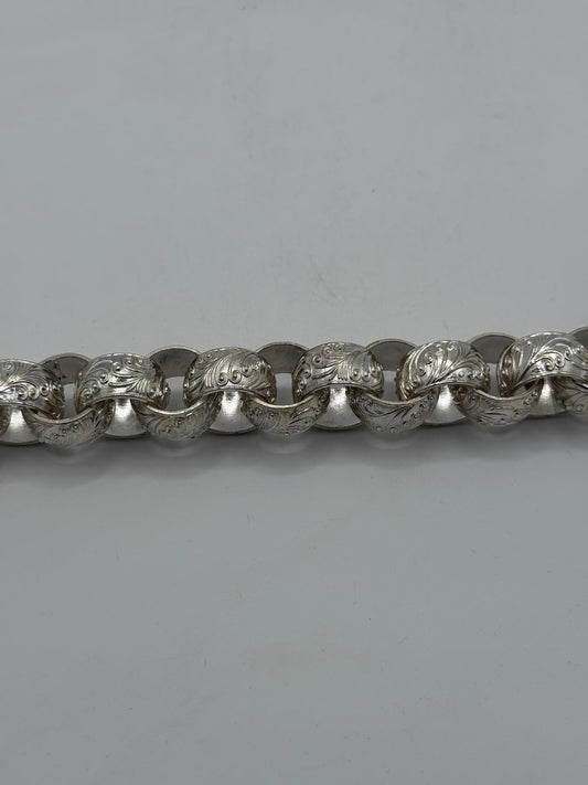 Silver Belcher Bracelet - 21mm