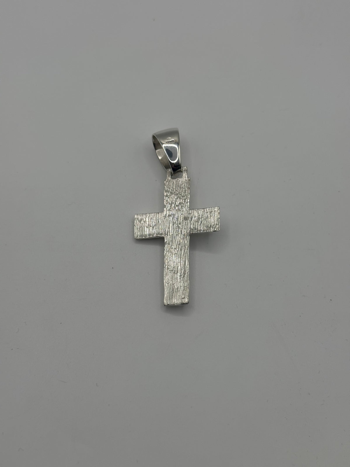 Silver crucifix pendant - large bail
