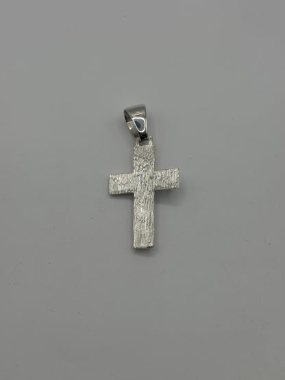 Silver crucifix pendant - large bail