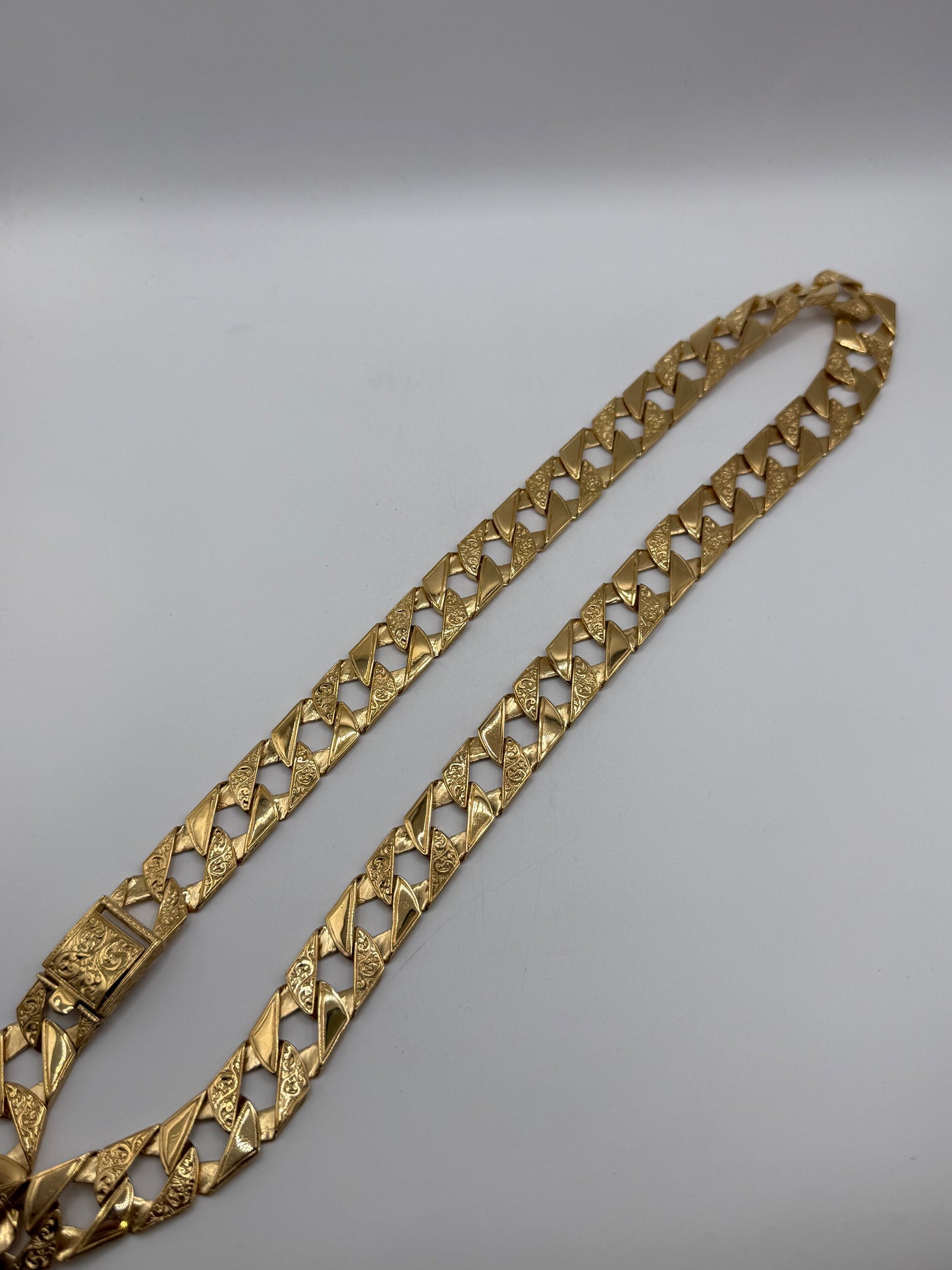Gold On Silver Chaps Chain - 20mm