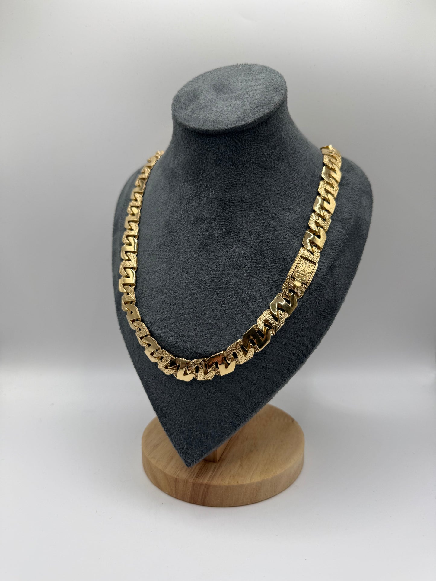 Gold On Silver Chaps Chain 11.5mm
