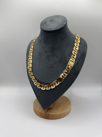 Gold On Silver Chaps Chain 11.5mm