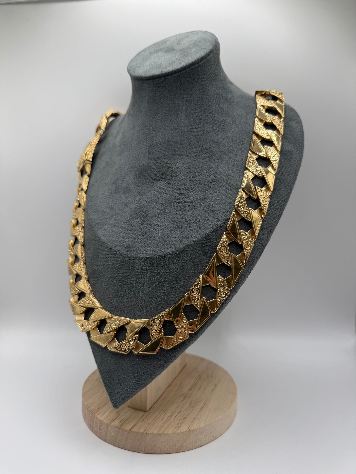 Gold On Silver Chaps Chain - 20mm