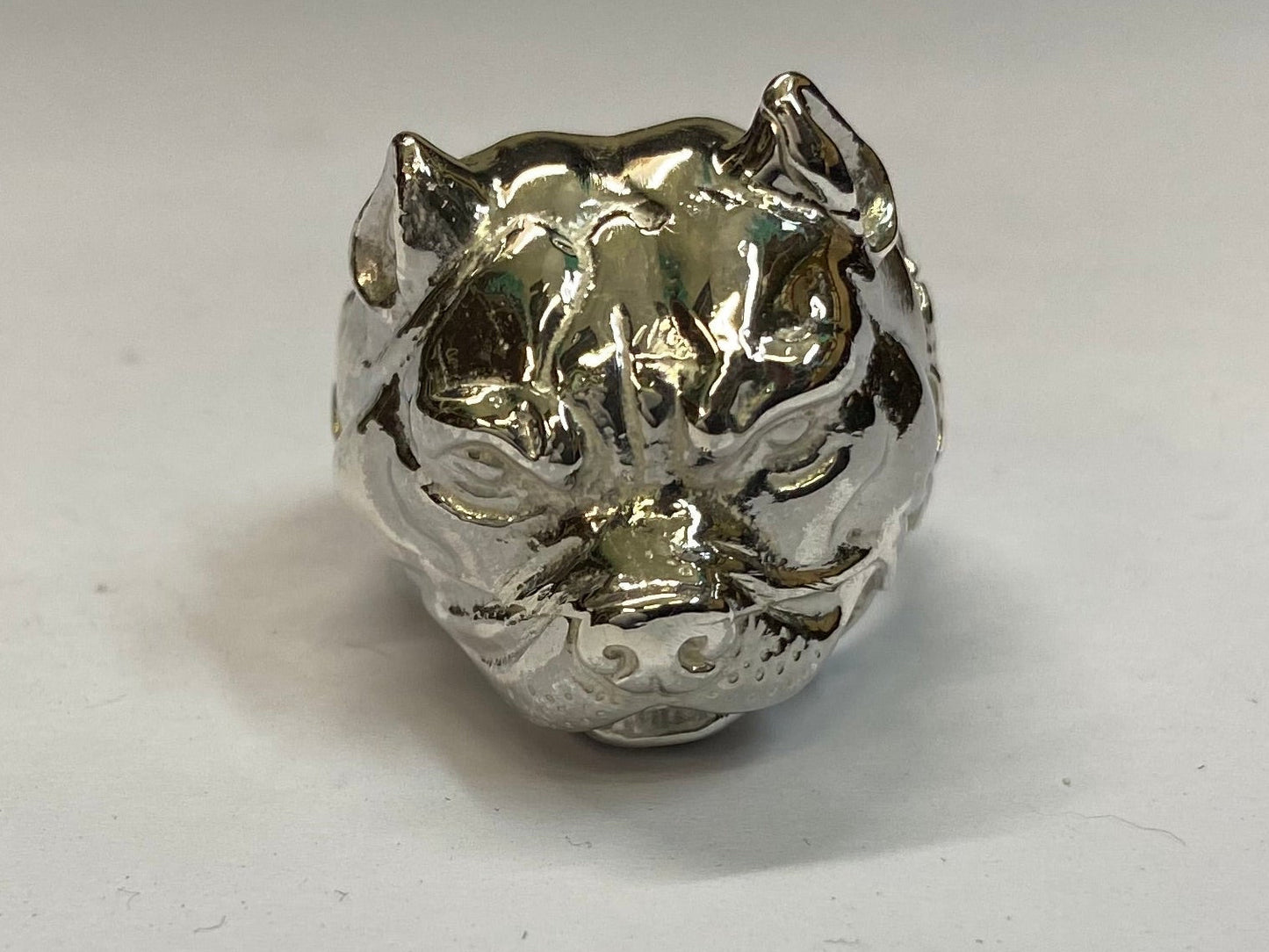 Silver Dog Staff Ring Mens - All Sizes
