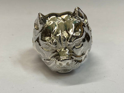 Silver Dog Staff Ring Mens - All Sizes