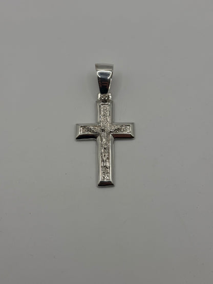 Silver crucifix pendant - large bail