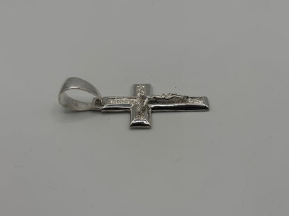 Silver crucifix pendant - large bail