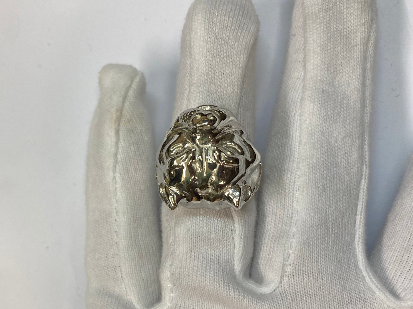Silver Dog Staff Ring Mens - All Sizes