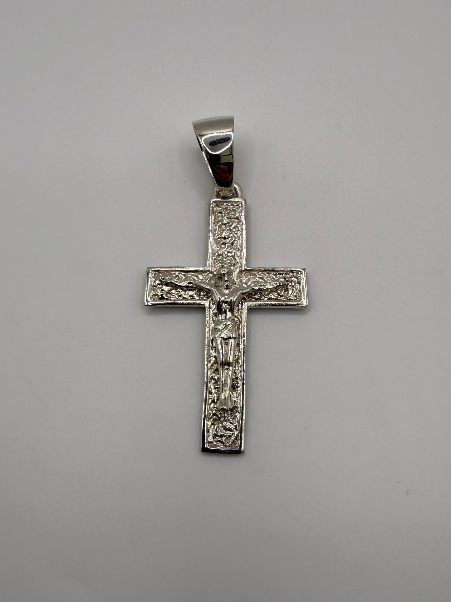 Silver Cross Pendant Men’s - Large Bail