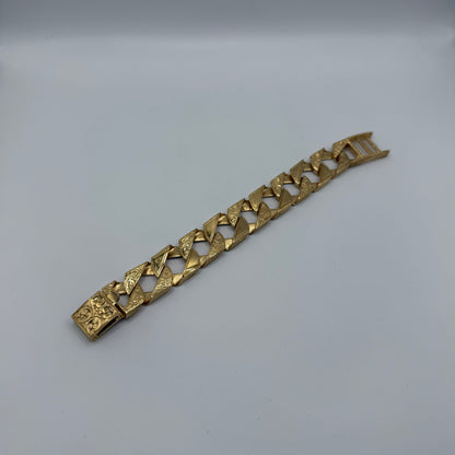 9ct Gold On Silver Chaps Bracelet - 22mm
