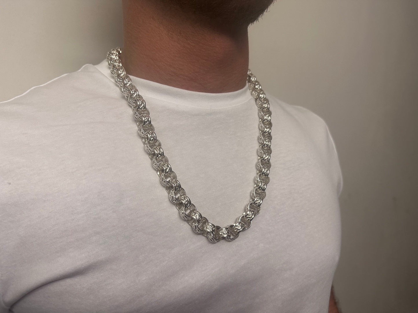 Silver 13mm Belcher Chain - Heavy