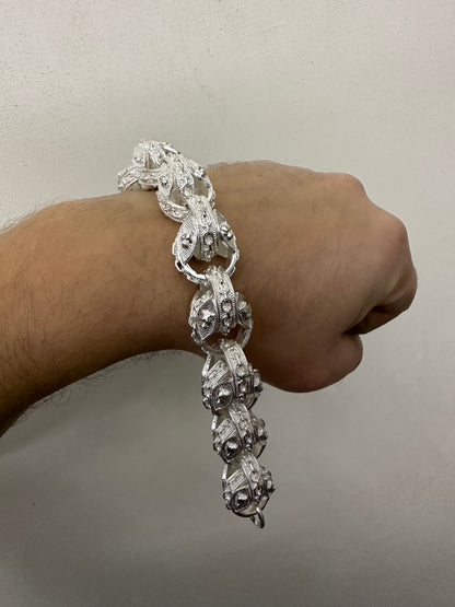 Silver Pitbull Tulip Bracelet - 21mm