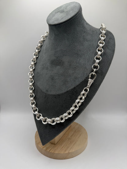 Silver Mens Belcher Chain - 11mm