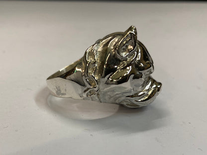 Silver Dog Staff Ring Mens - All Sizes