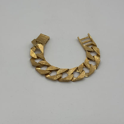 9ct Gold On Silver Chaps Bracelet - 22mm