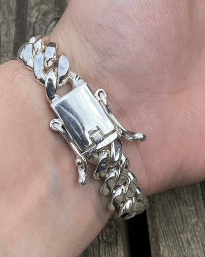 Silver Cuban 14mm bracelet