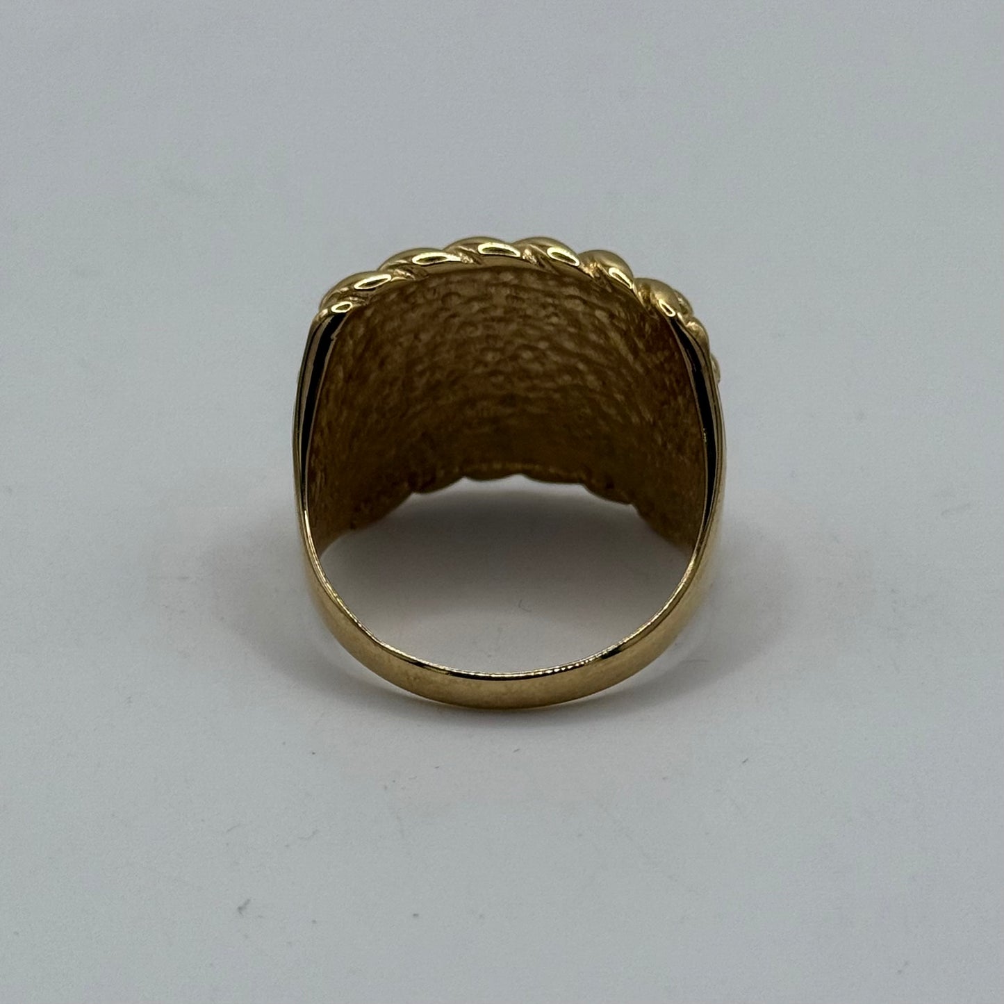 9ct Gold On Silver 5 Row Keeper Ring