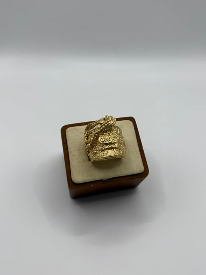 Saddle ring - 9ct gold on Silver