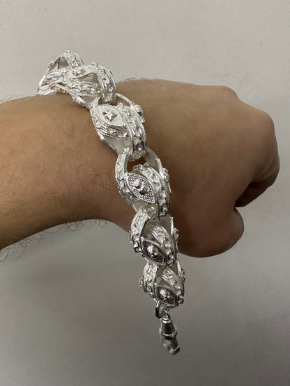 Silver Pitbull Tulip Bracelet - 21mm